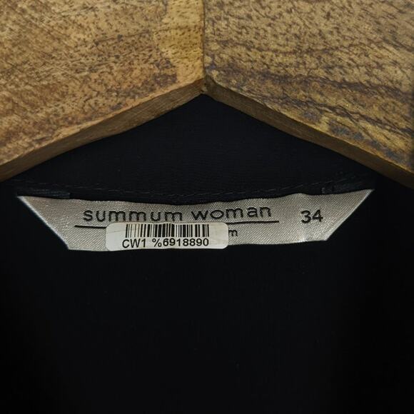 Summum Woman Black Button Down Shirt Size S - Picture 6 of 6